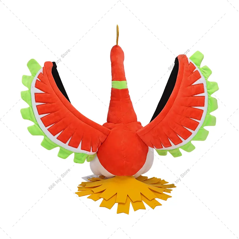 New Pokemon Backpack Plush Ho-Oh Backpack Pocket Monster Schoolbag Gifts for Children Adults Birthday