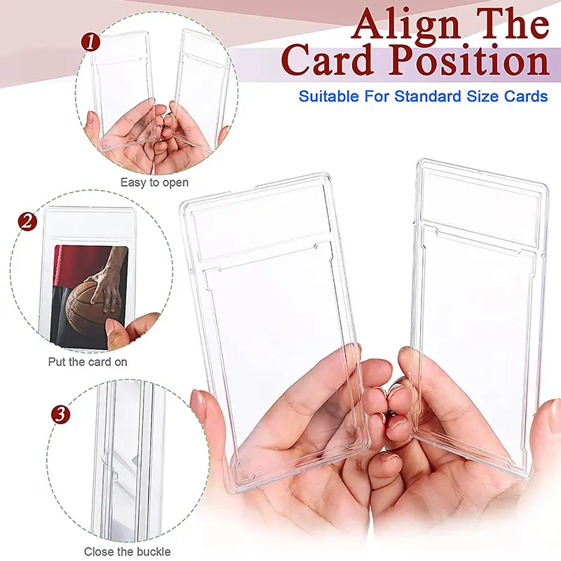 35PT Trading Cards Label Card Sleeves display Protector Fit for YuGiOh MTG Pokemon Game Sports Cards 90x65mm Grade PTCG Gift Toy