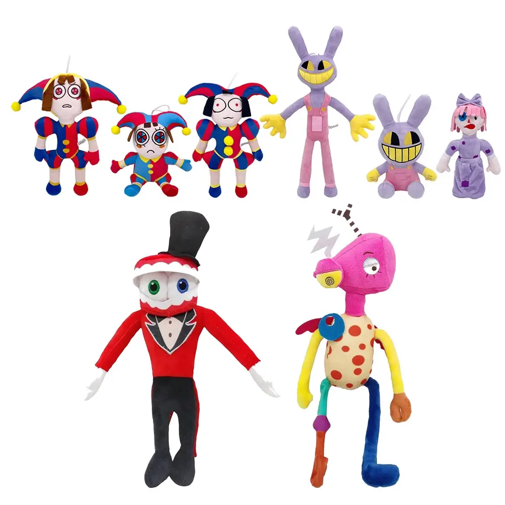 The Amazing Digital Circus Pomni Jax Plush Toy Anime Cute Theater Rabbit Doll StuffedCartoon Clown Christmas Kids Gifts