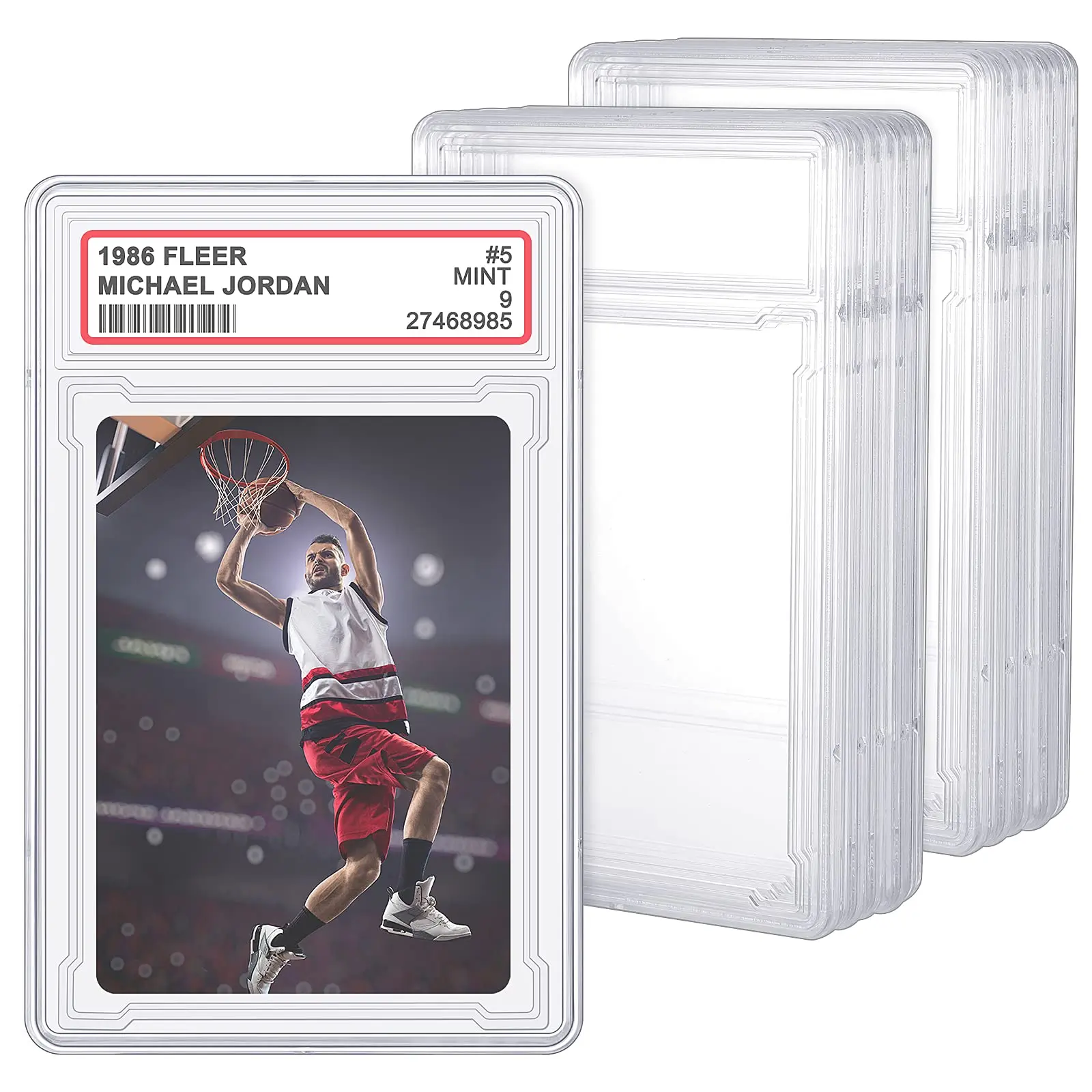 35PT Trading Cards Label Card Sleeves display Protector Fit for YuGiOh MTG Pokemon Game Sports Cards 90x65mm Grade PTCG Gift Toy