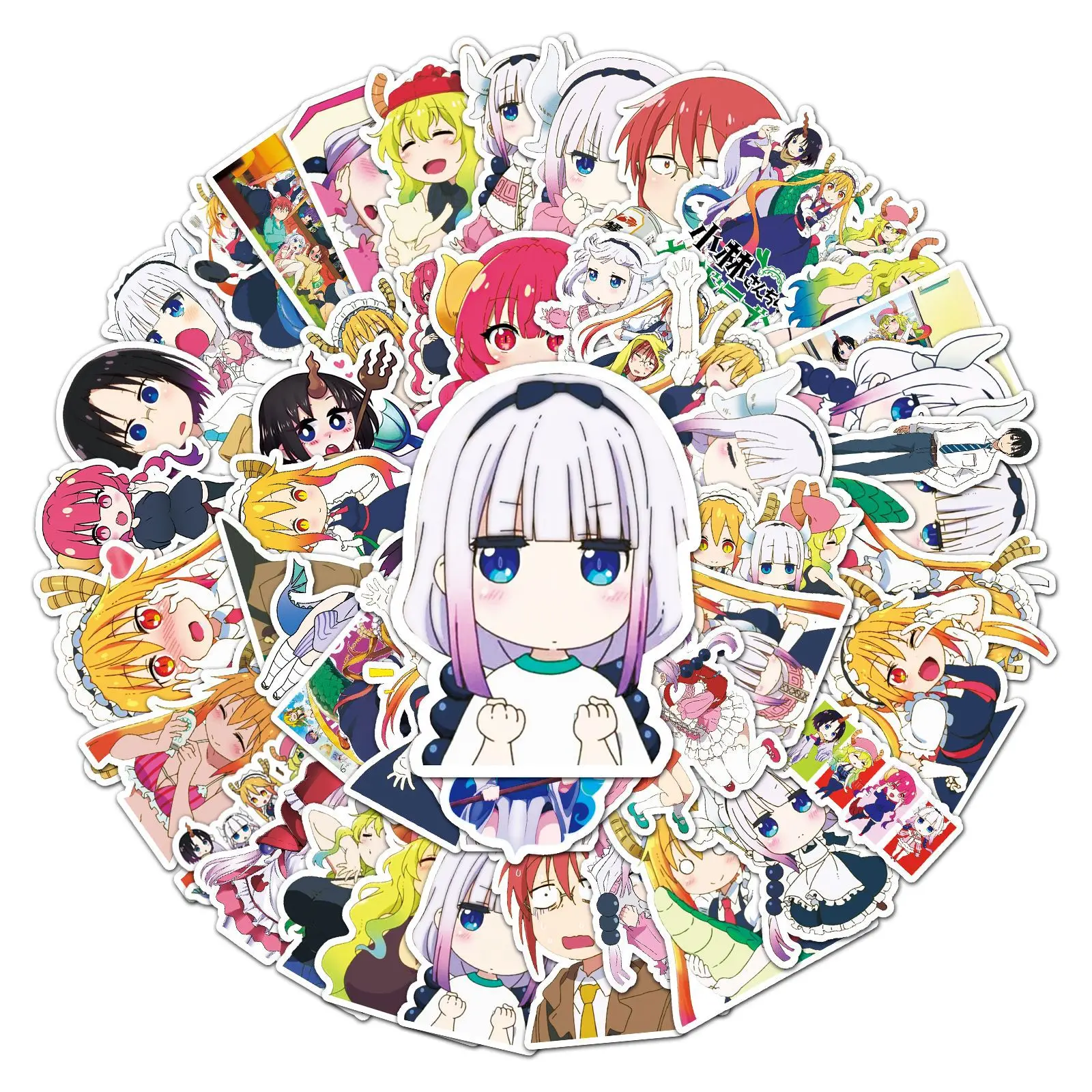 10/50PCS NEW Miss Kobayashi's Dragon Maid Sticker Phone Travel Luggage Laptop Guitar Classic Cartoon Sticker Decals for Kid Gift