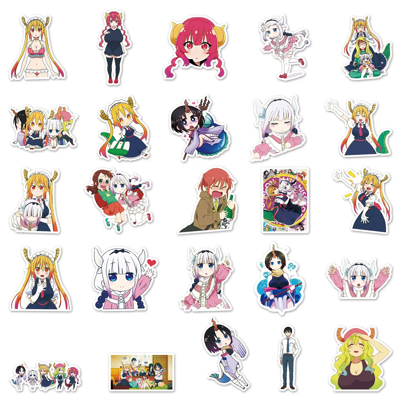 10/50PCS NEW Miss Kobayashi's Dragon Maid Sticker Phone Travel Luggage Laptop Guitar Classic Cartoon Sticker Decals for Kid Gift
