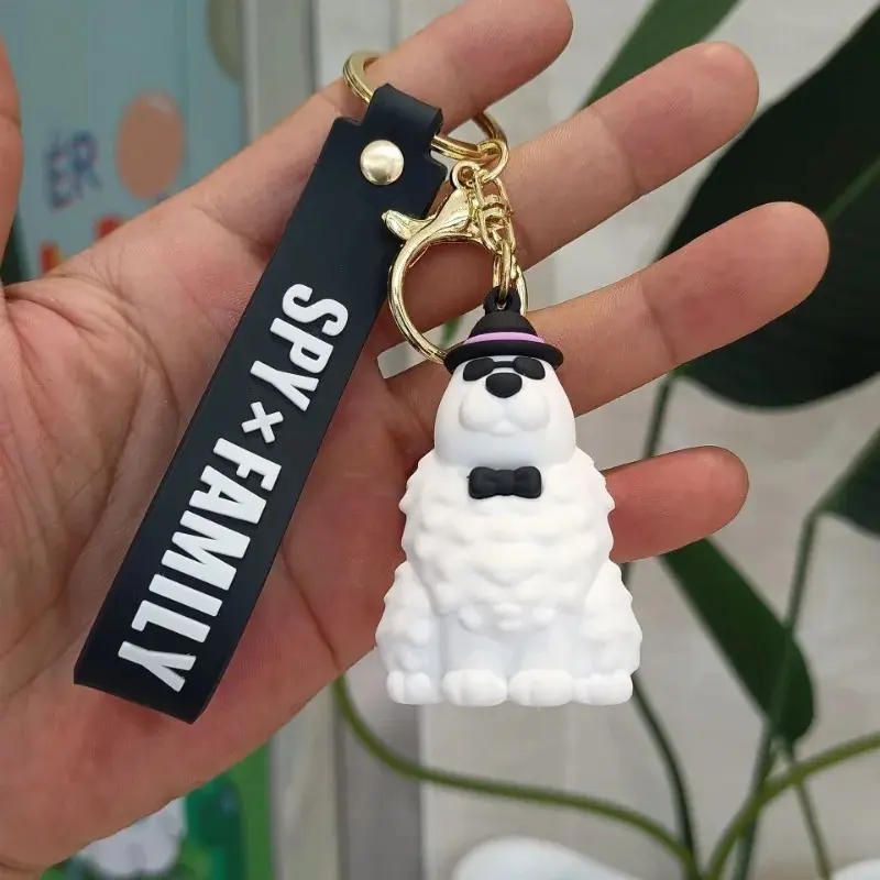SPY×FAMILY Keychain Cute Anime Pvc Silicone Keyring Charms Kawaii Backpack Decoration Pendant Car Key Accessories Birthday Gifts