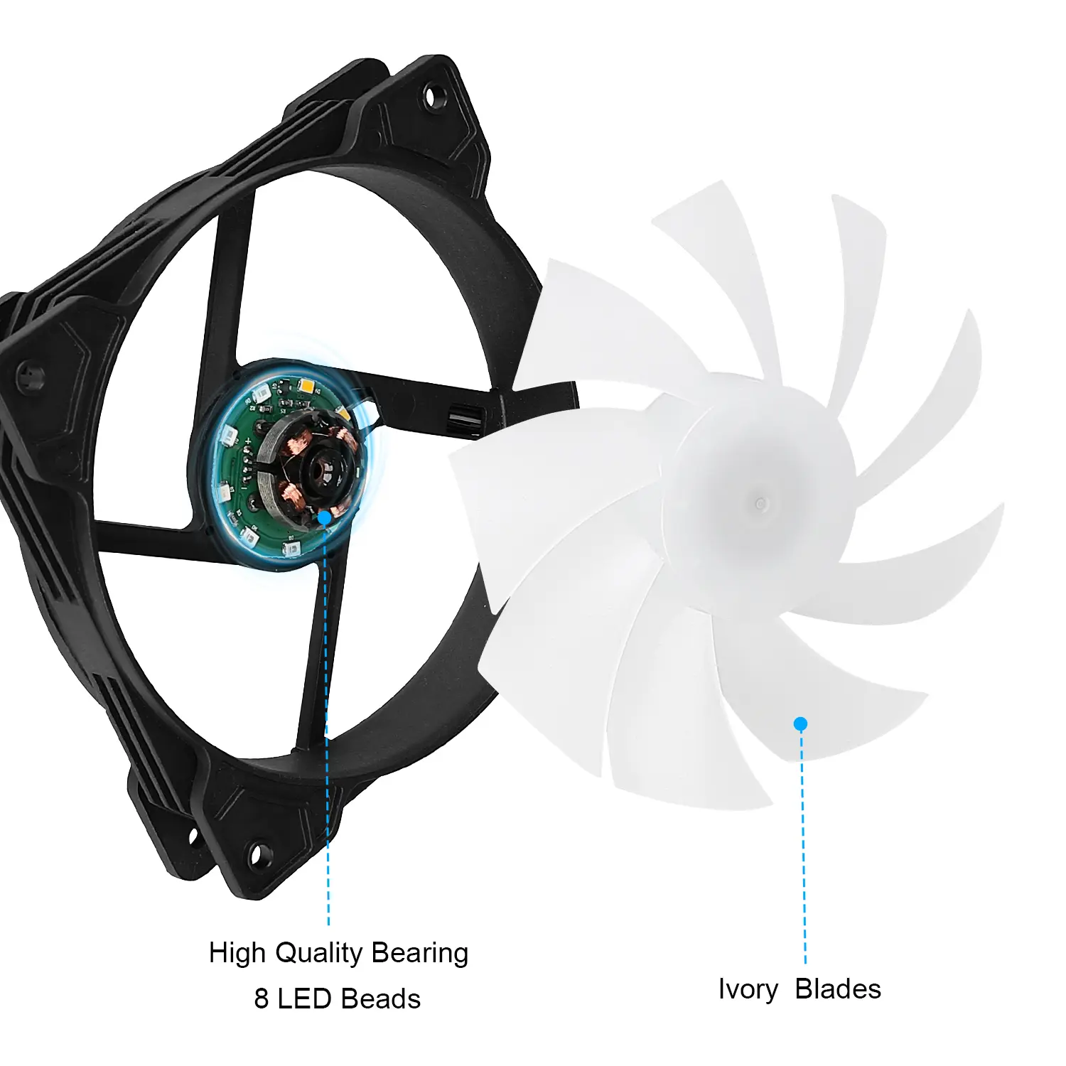 Ruix Casing Fans RX-134 PC Case Fan 120mm Gabinete Fans Fixed RGB Gaming 12V Molex Computer Gamer Cooling Ventilador
