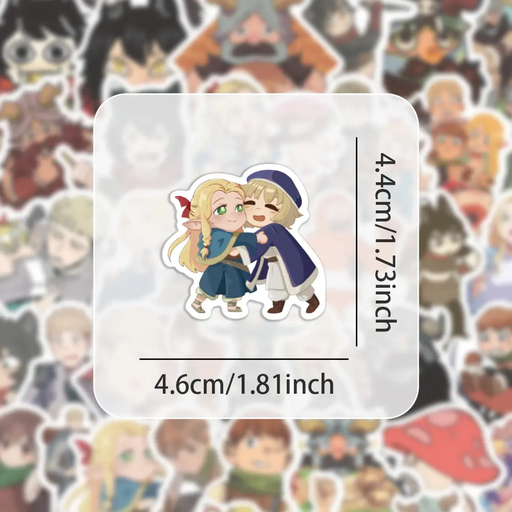 10/30/60pcs Delicious in Dungeon Stickers Anime Funny Marcel Laios Sticker Stationery Helmet Laptop Kadru Meshi Cartoon Decals
