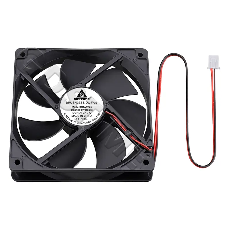 Gdstime 120mm PC Fan Dual Ball USB Fan DC 5V 12V 24V 48V 12cm Radiator 2PIN 12025 CPU Cooler For Computer Case Cooling Fan