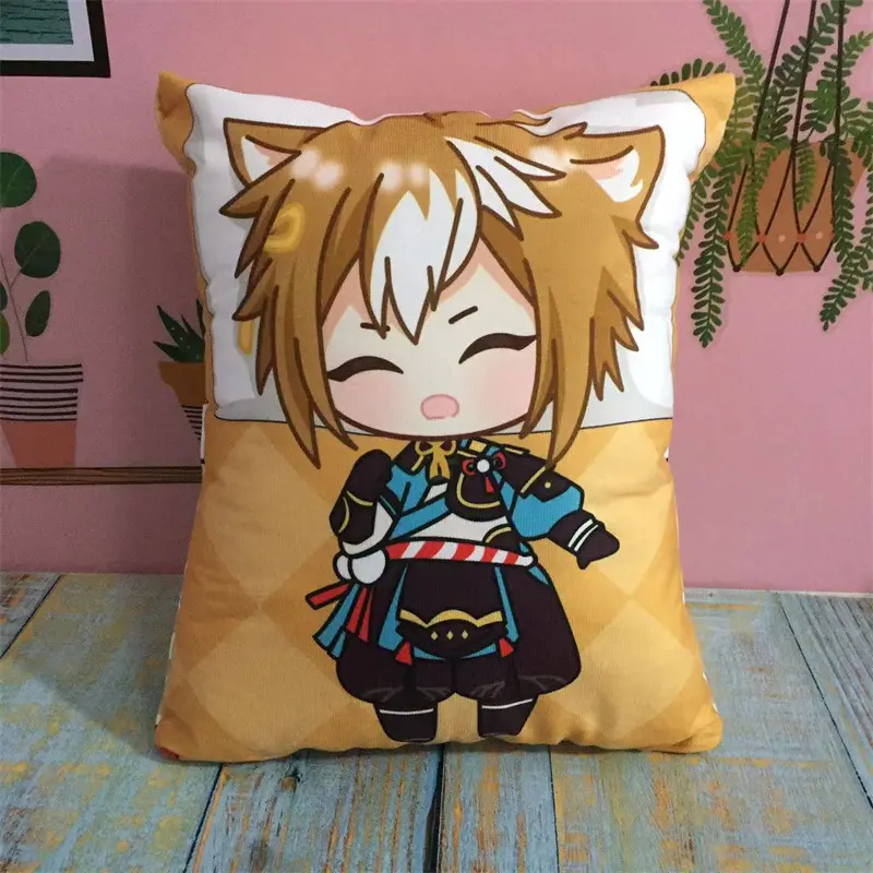 36cm Genshin Impact Square Pillow Kamisato Ayato Kazuha Shikanoin Heizou Yae Miko Game Anime Sleeping Stuffed Cushion Doll Toy