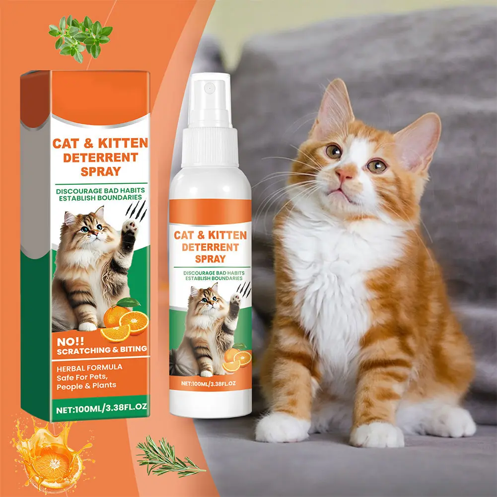 Cat Deterrent Spray with Natural Ingredients Cat Repellent Spray No Scratch Spray for Cats and Kittens for Furniture Protection
