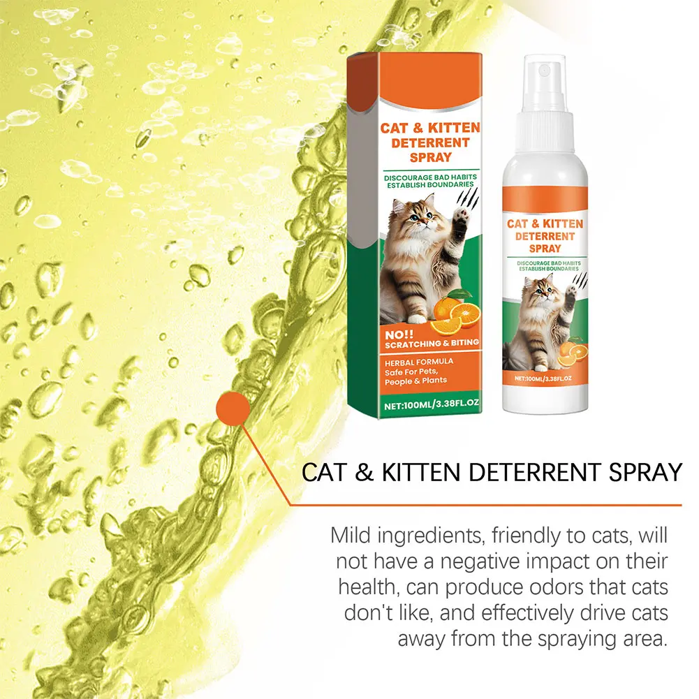 Cat Deterrent Spray with Natural Ingredients Cat Repellent Spray No Scratch Spray for Cats and Kittens for Furniture Protection