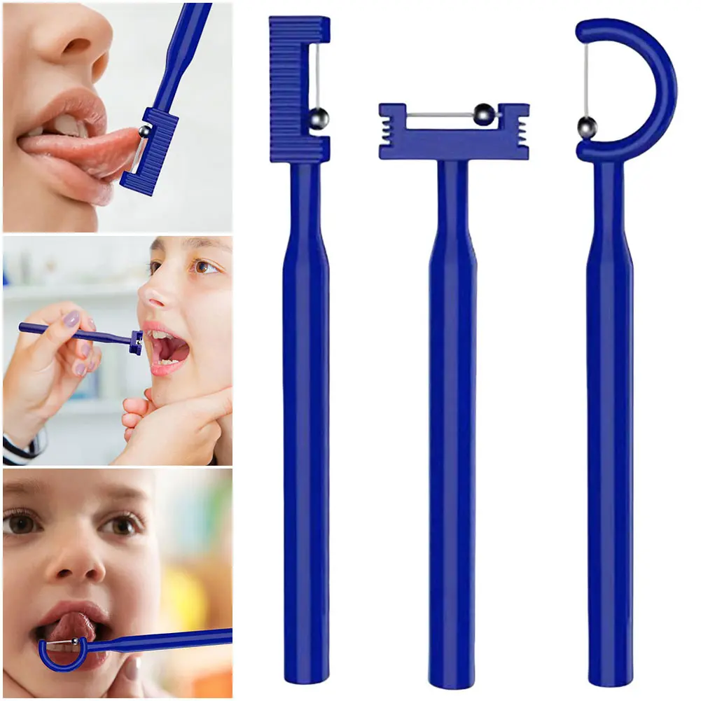 3Pcs Childs Tongue Tip Exercise Tool Lateralization Tools Oral Care Muscle Strenght Touge Training Tool Oral Muscle Exerciser