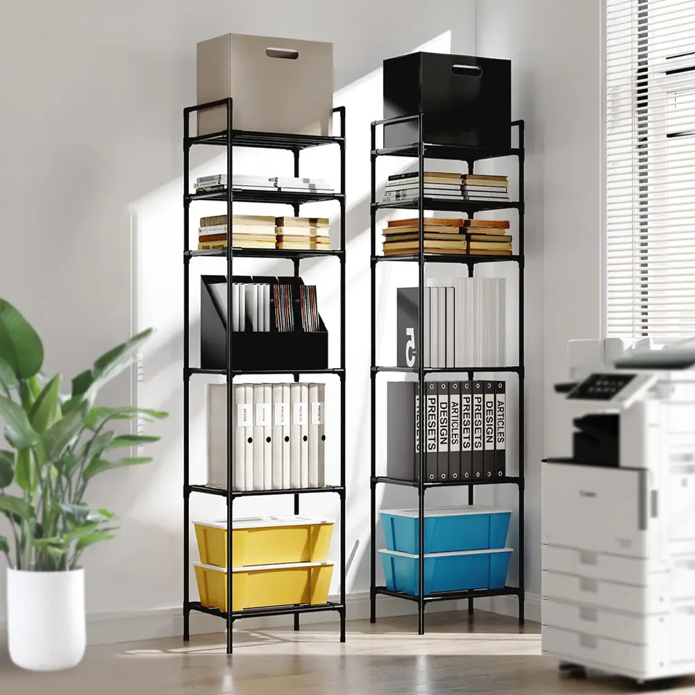 6 Tier Metal Storage Shelf Multi-Function Utility Shelf Heavy Duty Shelving Unit Pantry Shelves for Cooker Tableware
