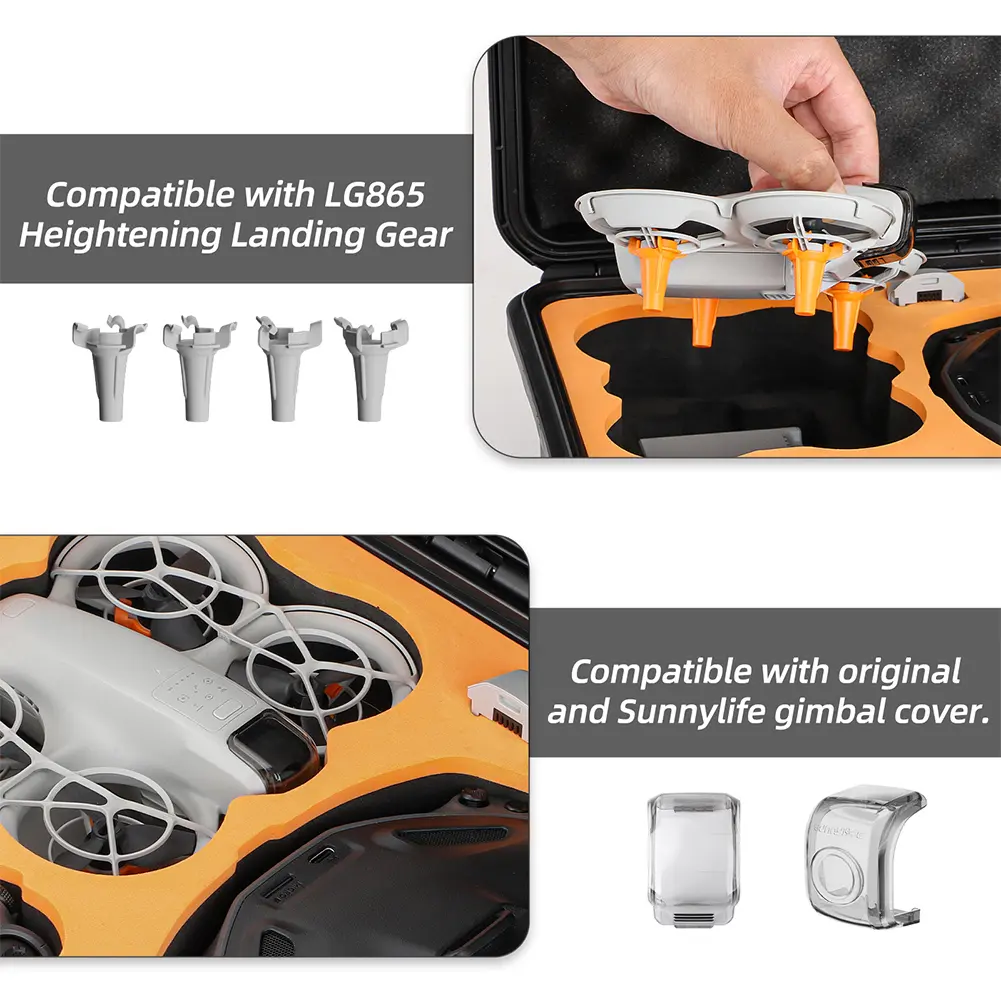 Safety Carrying Case Portable Storage Box Travel Case for DJI Neo Drone and Batteries Accessories