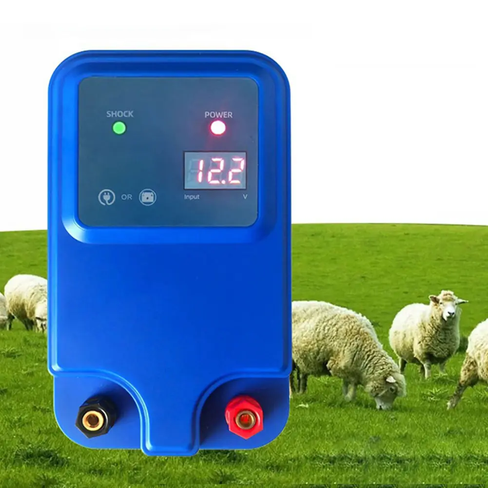 12V Electric Fence Charger Livestock Charger Controller Farm Fence Charger Device for Wildlife Prevention Farm Poultry Garden