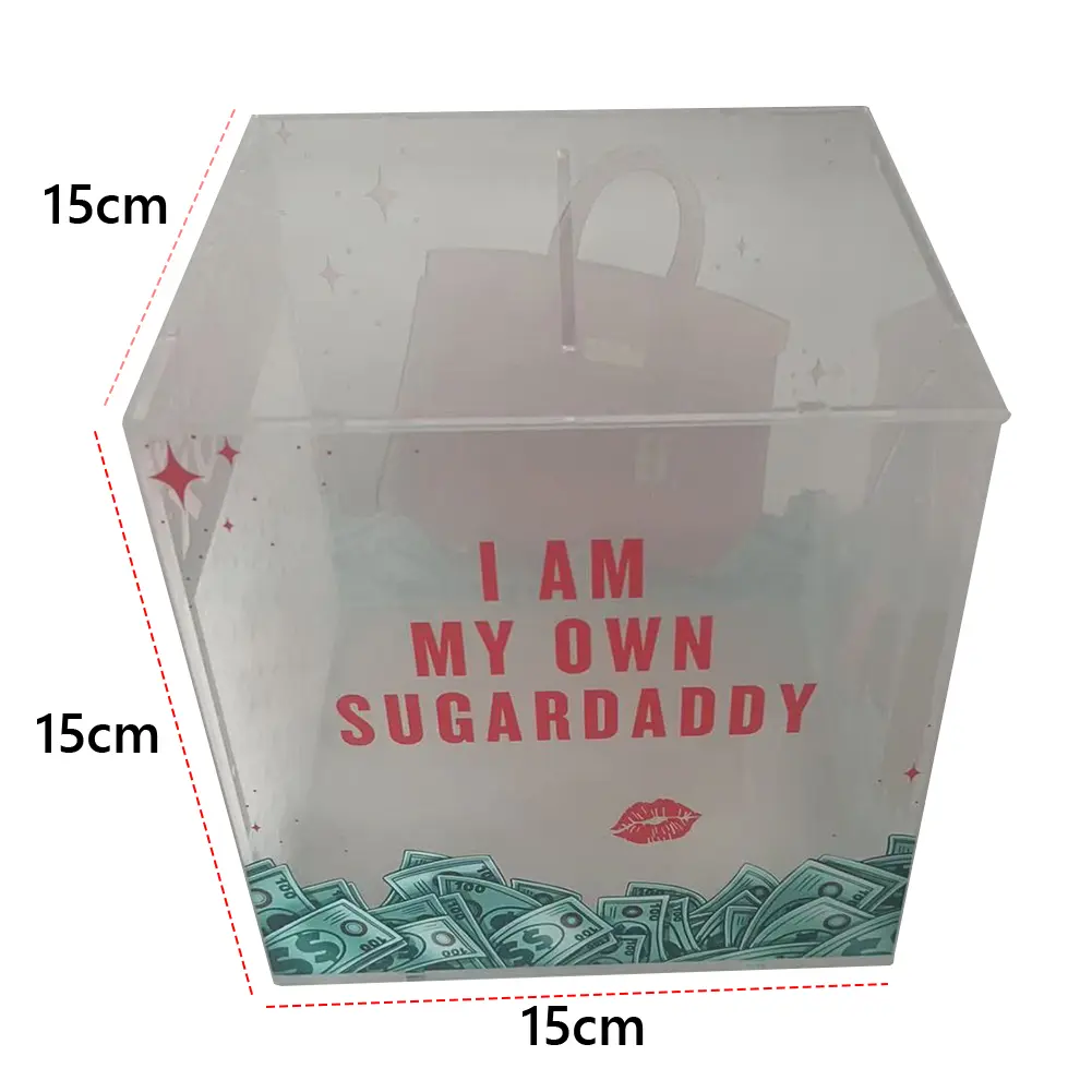 10K Clear Smash Box Acrylic Money Saving Box Detachable Transparent Money Box Multi-Function Cubic Coin Bank for Boys and Girls