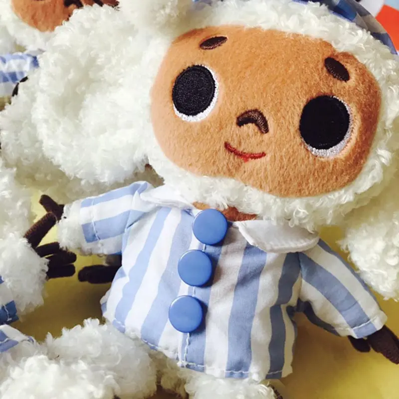 Cute Cheburashka Plush Toy Big Ryes Monkey with Clothes Soft Doll Russia Anime Baby Kids Sleep Appease Doll Toys for Childre