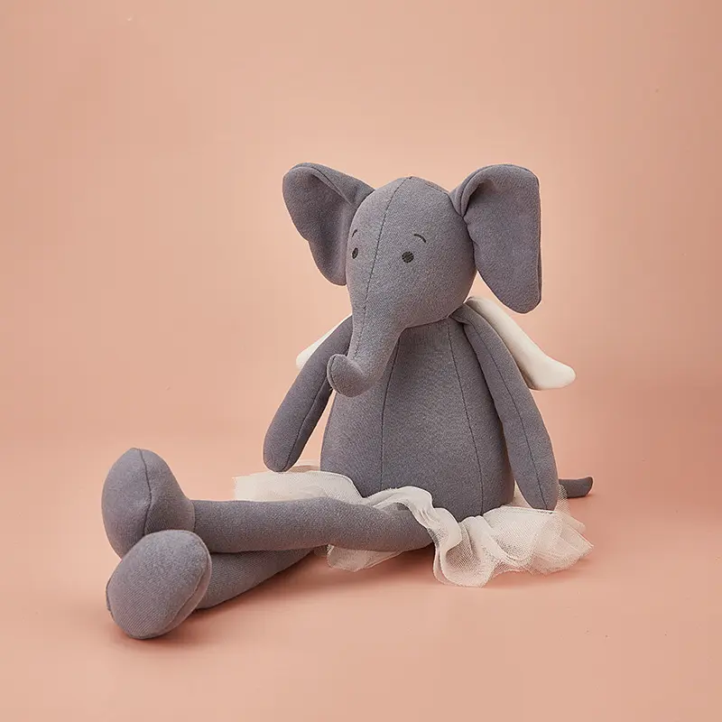 40cm Stuffed Animal Toys Plush Long Legs Unicorn Hippos with Tutu Dress Baby Cuddle Sleeping Dolls Birthday Toy for Children