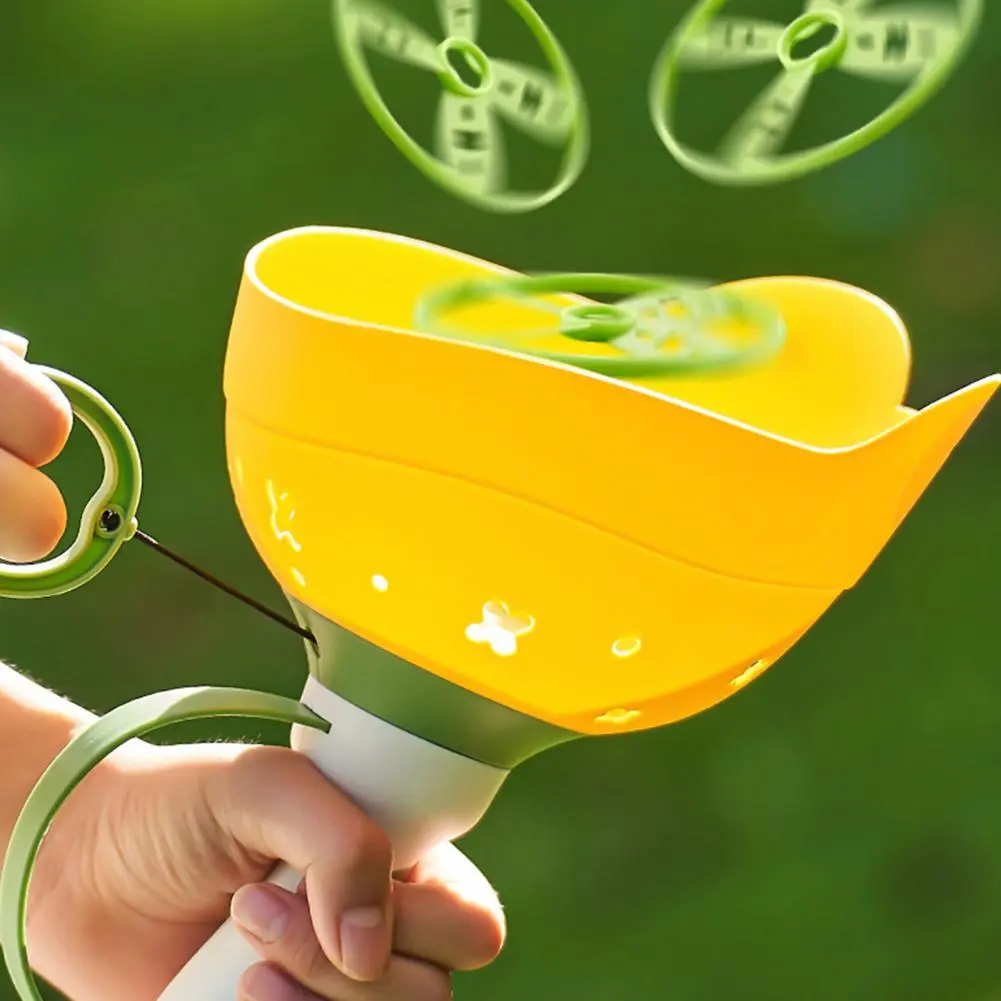 Air Ejectio Launcher Outdoor Toy Soaring Ejection Flying Disc Saucer Handle Launcher Jump Sport Game Education Toy for Children