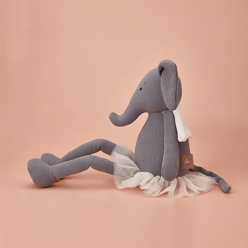 40cm Stuffed Animal Toys Plush Long Legs Unicorn Hippos with Tutu Dress Baby Cuddle Sleeping Dolls Birthday Toy for Children
