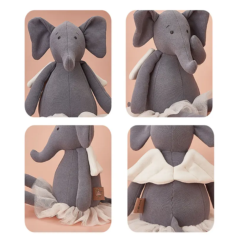 40cm Stuffed Animal Toys Plush Long Legs Unicorn Hippos with Tutu Dress Baby Cuddle Sleeping Dolls Birthday Toy for Children