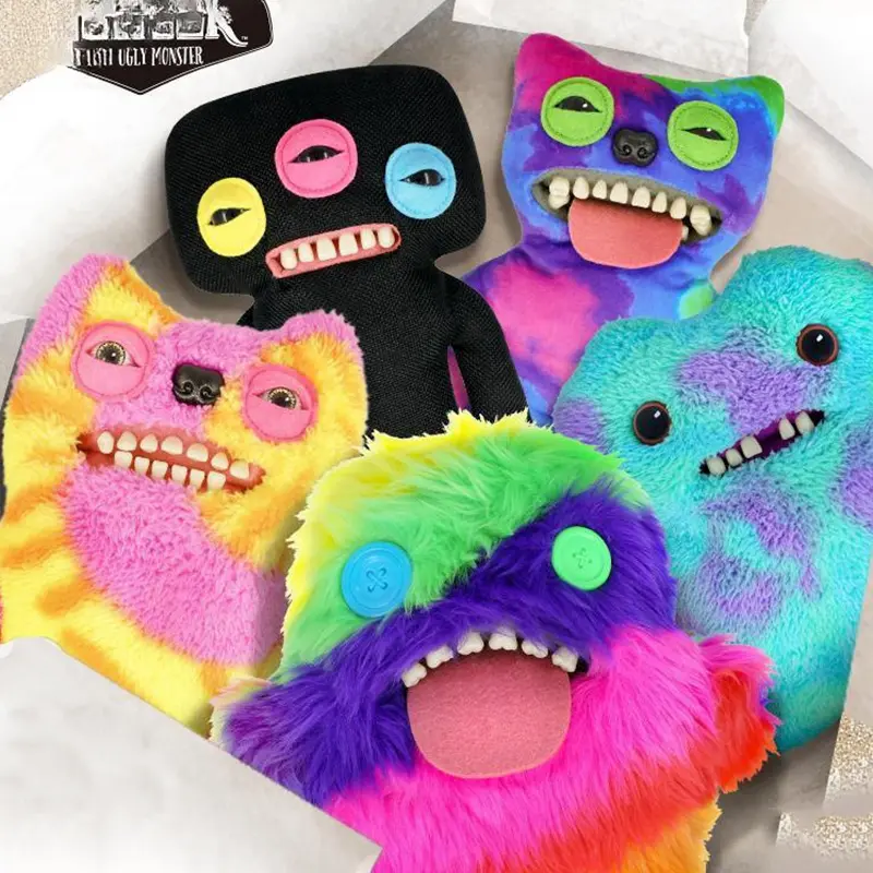 22cm Original For Fuggler Plush Toys Funny Tooth Monster Annoyed Alien Crazy Rabbit Mcgoo Wide-Eyed Monster Peluche Dolls Gifts