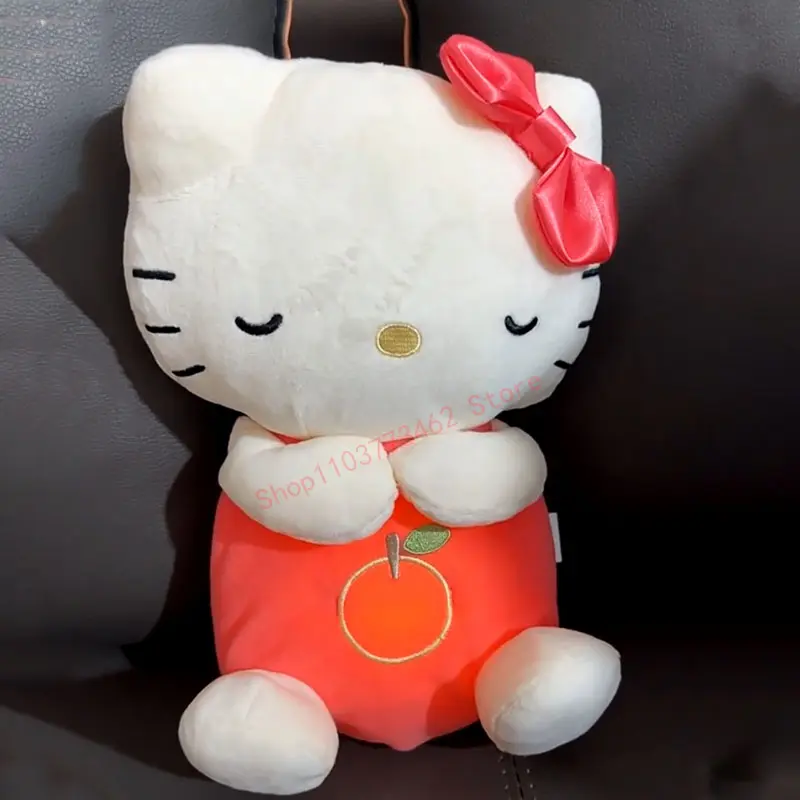 Hello kitty Plush Doll Breathable Soothes Toy Anime Baby Music Light Sleep Toys Model Kid Gift Not equipped with batteries