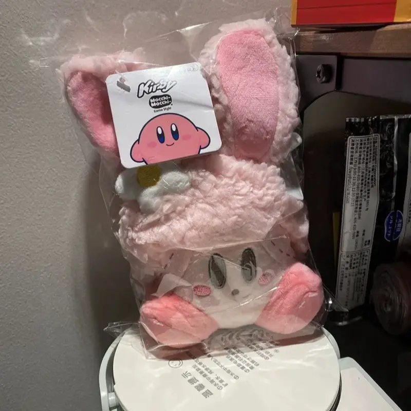 New Anime Cartoon Character Kirby Soft Plush Keychain Toy Pink And White Kirby Ornaments Decoration Pendant Girl Holiday Gifts