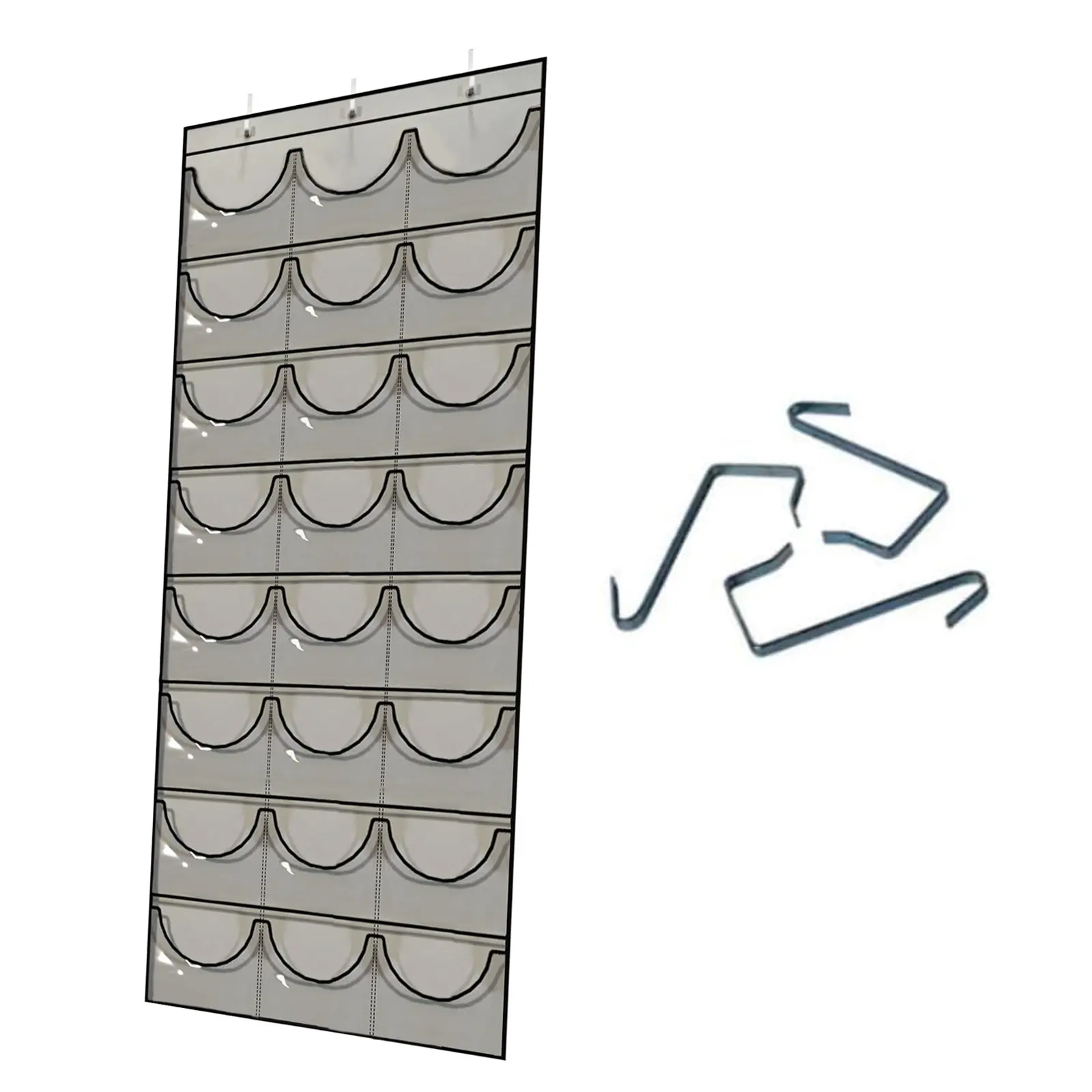 Hat Organizer Racks for Baseball Caps Baseball Hat Rack with 3 Hooks Wall Hanging Hat Organizer 24 Deep Pockets for Wall Door