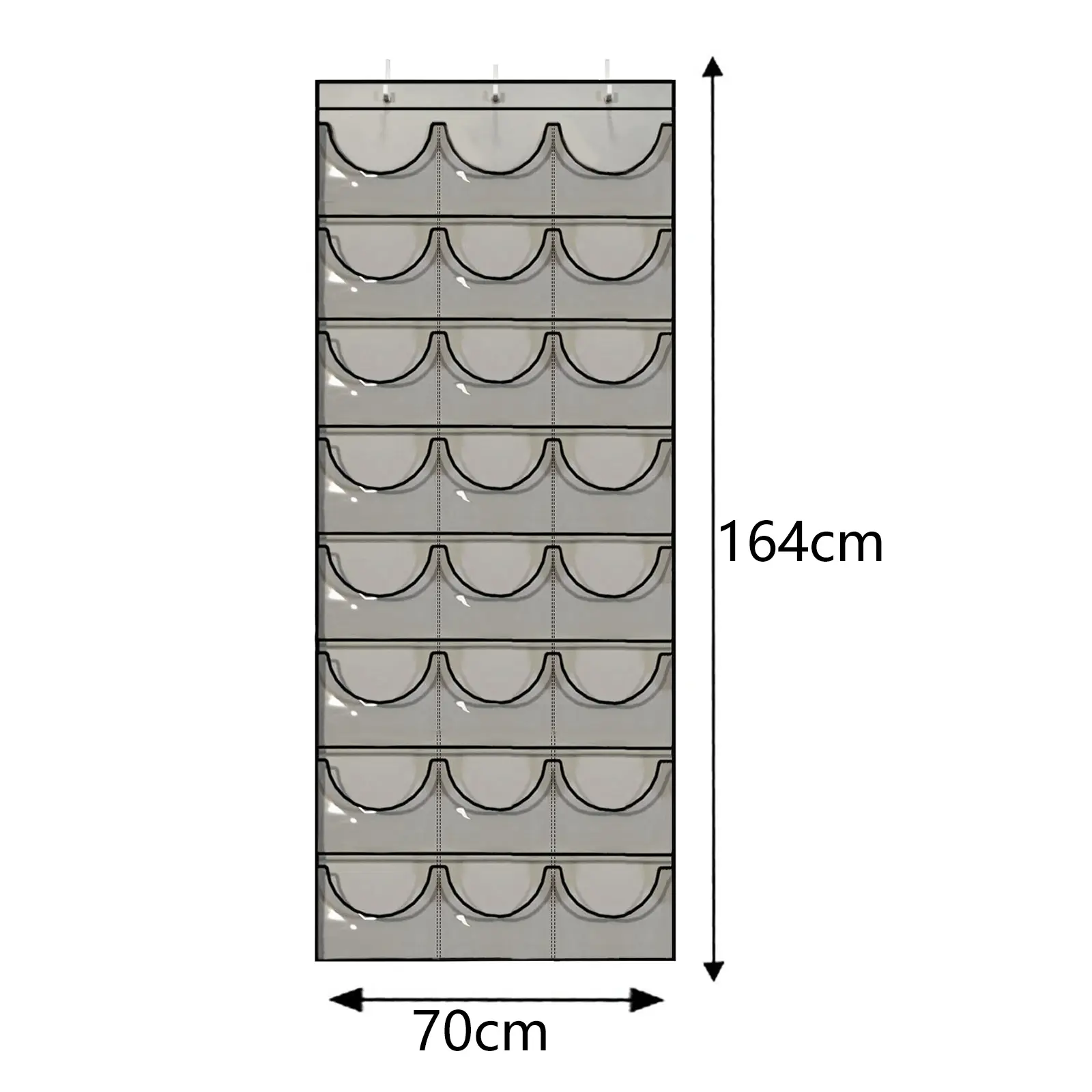 Hat Organizer Racks for Baseball Caps Baseball Hat Rack with 3 Hooks Wall Hanging Hat Organizer 24 Deep Pockets for Wall Door