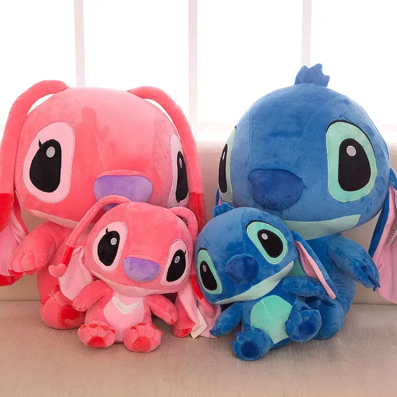 Kawaii Stitch Long Ears Plush Toys Disney Cute Dolls Soft Pillows for Baby Kids Cartoon Lilo Stitch Doll Toys Xmas Birthday Gift