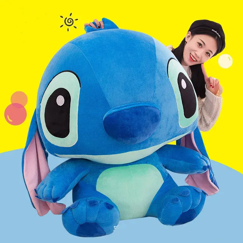 Kawaii Stitch Long Ears Plush Toys Disney Cute Dolls Soft Pillows for Baby Kids Cartoon Lilo Stitch Doll Toys Xmas Birthday Gift