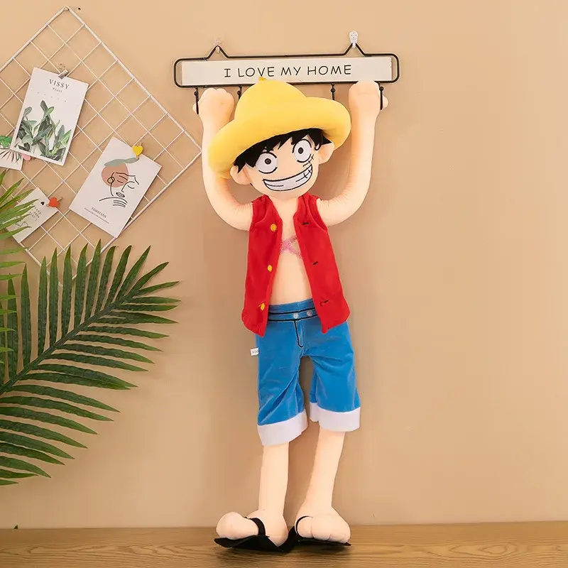 120cm anime One Piece Monkey D Luffy Plush Toy funny captain straw hat Luffy soft stuffed plushies Doll big size pillow kid gift