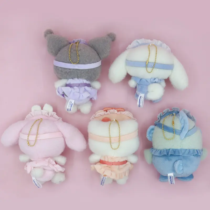 Melody Cinnamoroll Pajamas and Accessories Plush Keychain Dolls Cartoon Backpack Pendant Accessories Kids Girls Gifts Toy