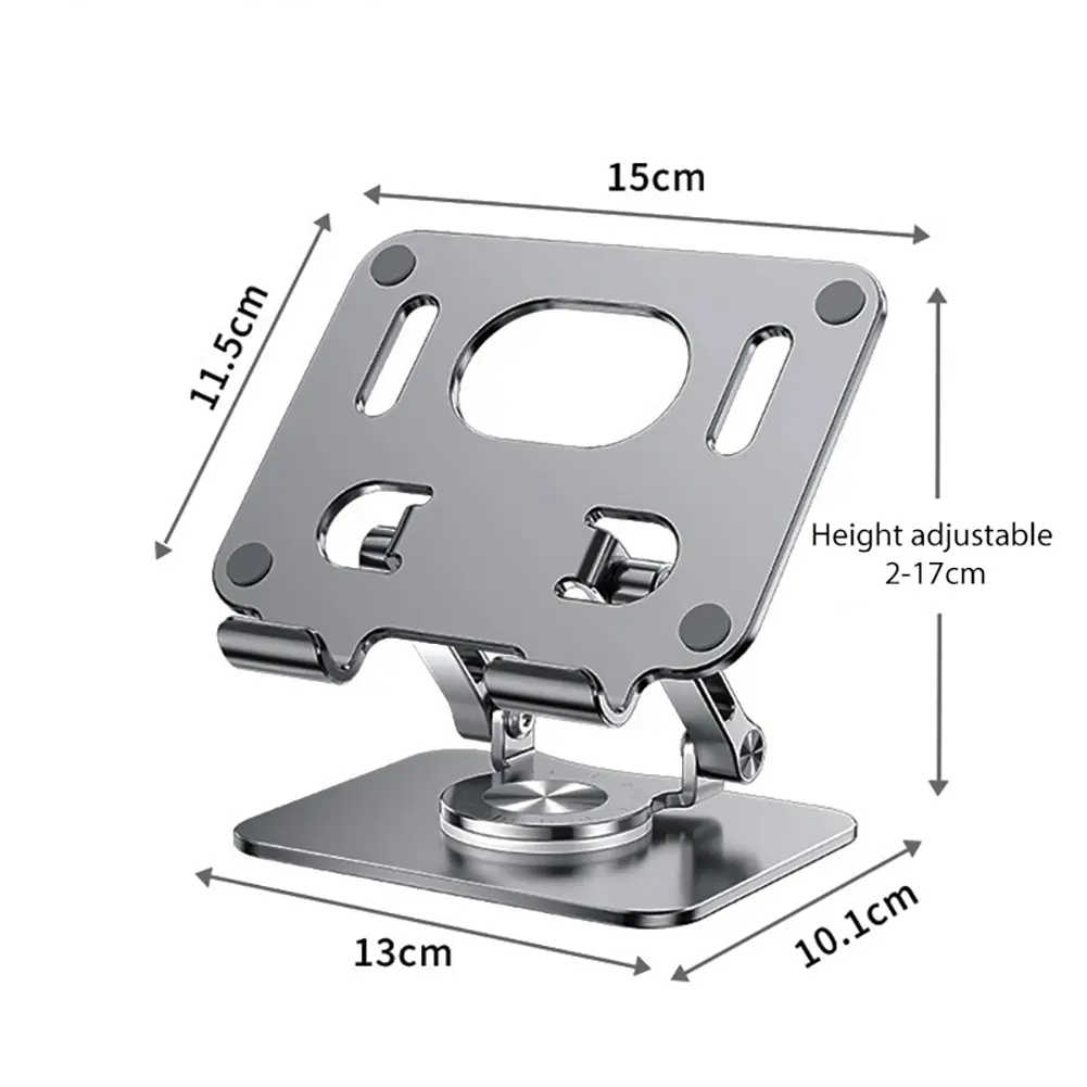 Foldable Mobile Phone Holder 360 Degree Rotating Hollowed Tablet Stand Holder Anti Slip Tablet Holder Height Adjustable for iPad