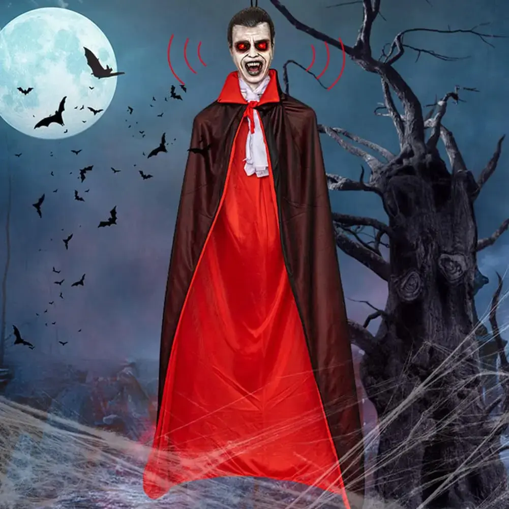 Halloween Horror Vampire Decoration Voice-Activated Eyes Glowing Vampire Scary Vampire House Bar Party Scene Decoration