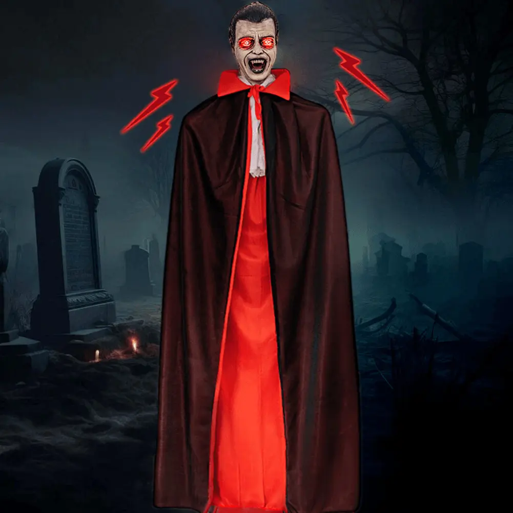 Halloween Horror Vampire Decoration Voice-Activated Eyes Glowing Vampire Scary Vampire House Bar Party Scene Decoration