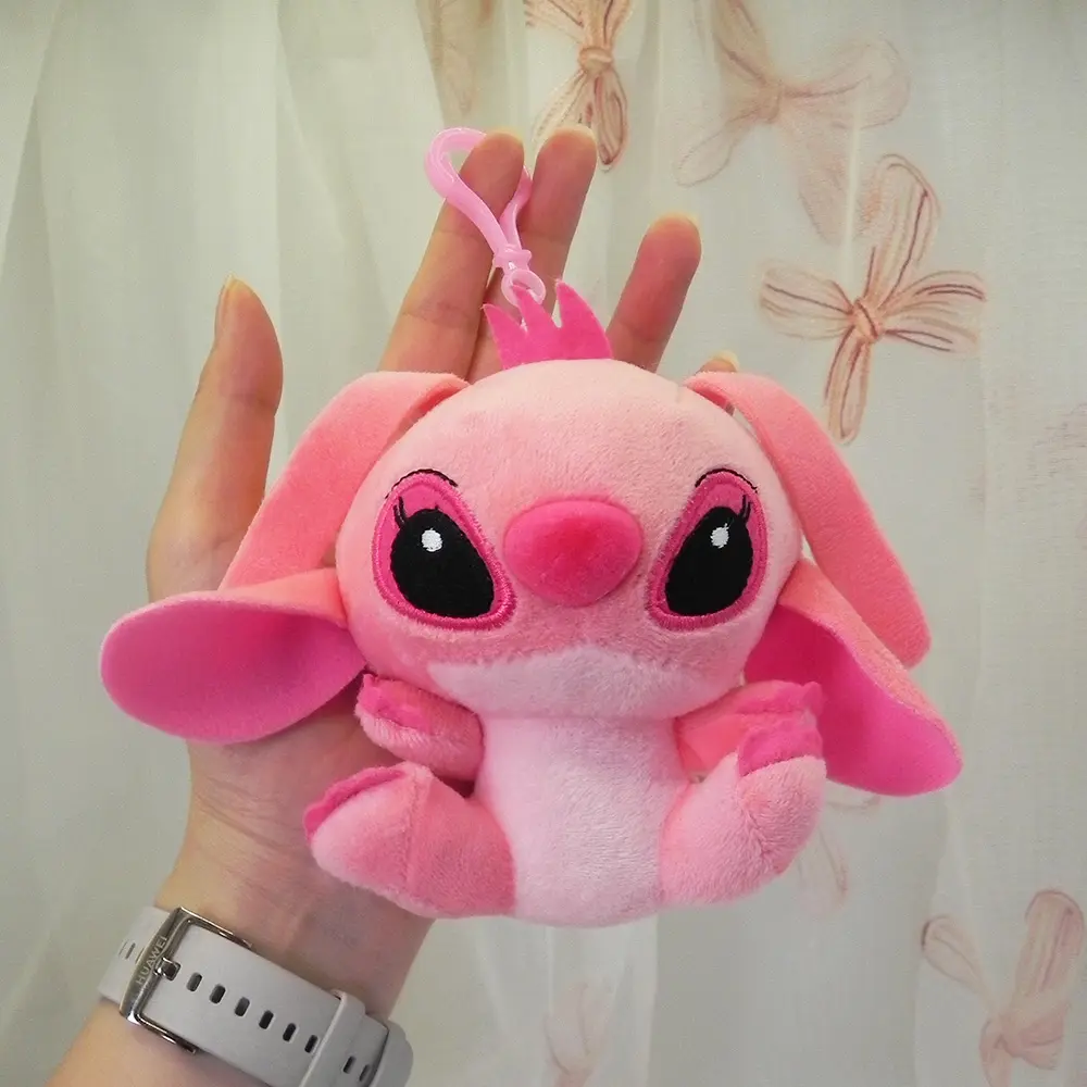 10cm Disney Anime Plush Toy Kawaii Stitch Angel Scrump Keychain Lovely Dolls Pendant Gift For Kids Stuffed Peluches Cute Toys