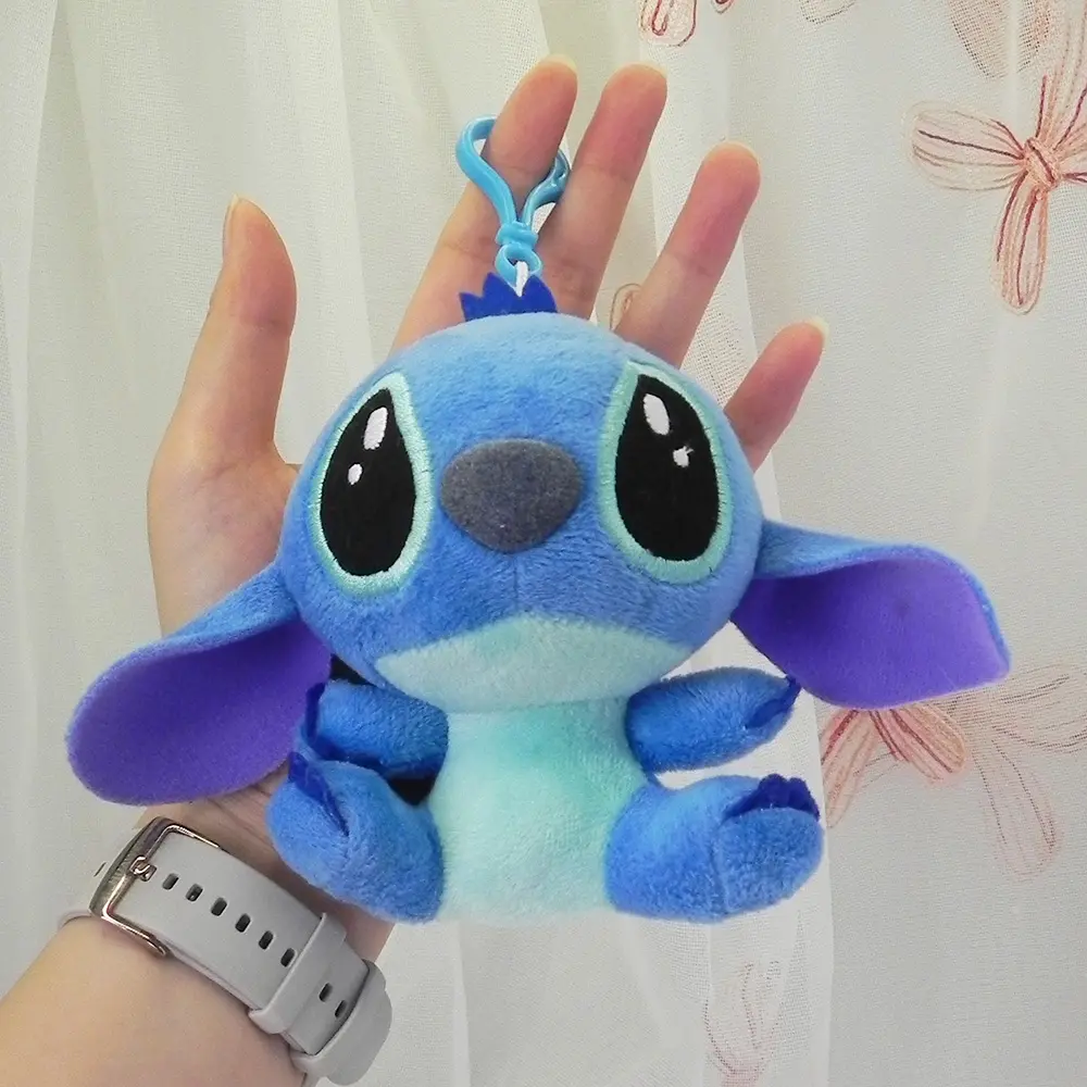 10cm Disney Anime Plush Toy Kawaii Stitch Angel Scrump Keychain Lovely Dolls Pendant Gift For Kids Stuffed Peluches Cute Toys