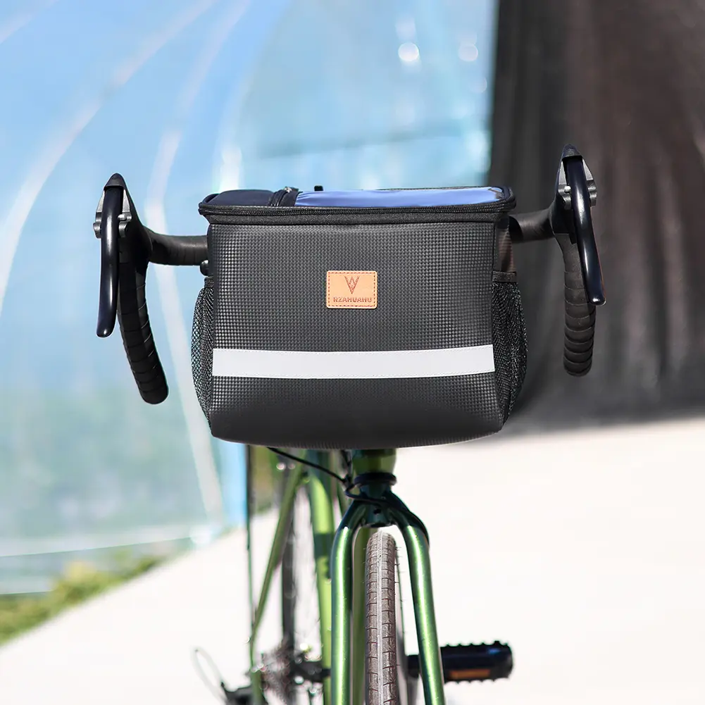 8L Bicycle Cooler Bag Large Capacity Touch Screen Bike Insulated Bag Waterproof with Reflective Strip Cycling Accessories