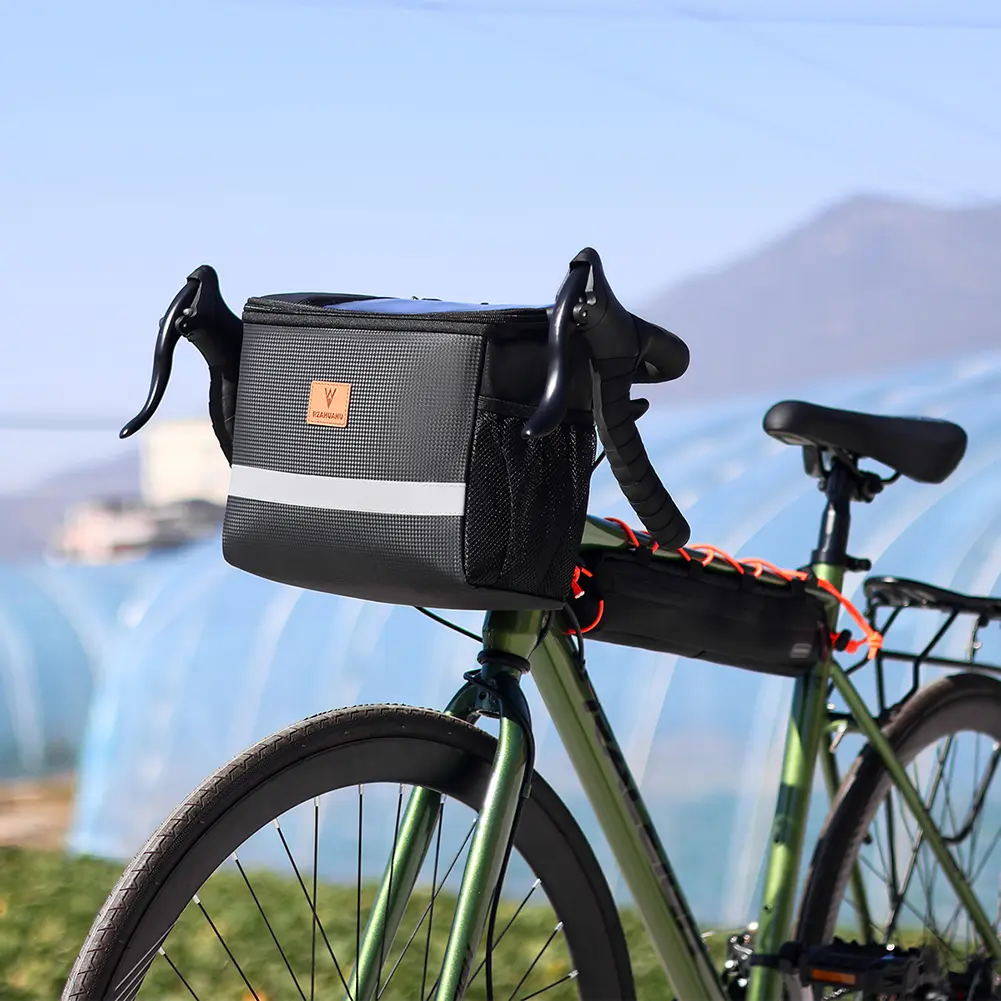 8L Bicycle Cooler Bag Large Capacity Touch Screen Bike Insulated Bag Waterproof with Reflective Strip Cycling Accessories