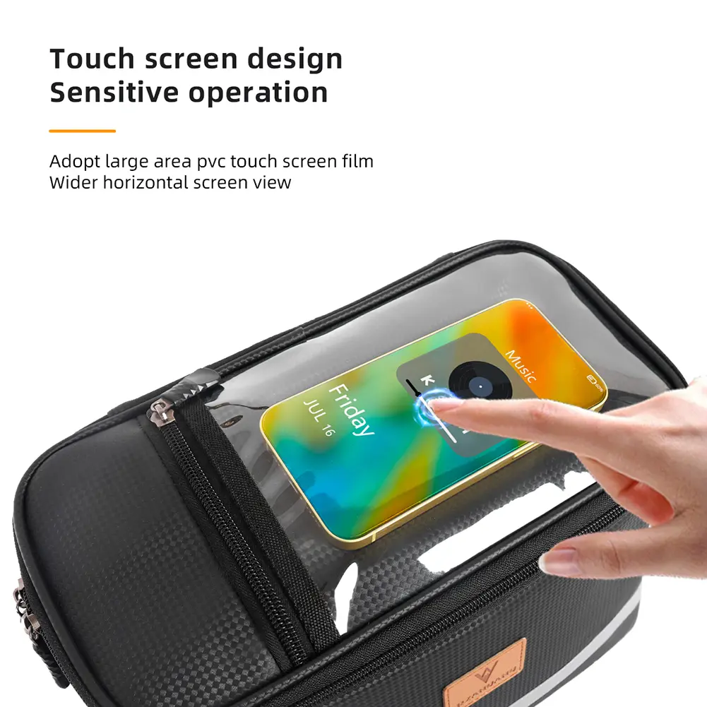8L Bicycle Cooler Bag Large Capacity Touch Screen Bike Insulated Bag Waterproof with Reflective Strip Cycling Accessories