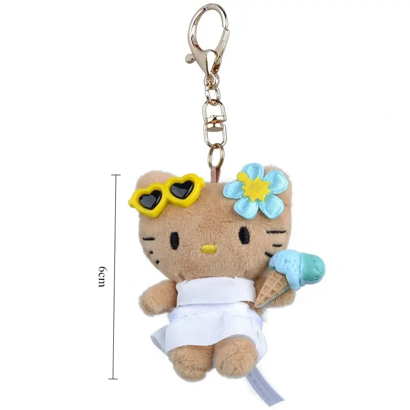 Lovely Plush Doll Keychain Stuffed Animal Pendant Kawaii Backpack Decoration Cartoon Toy Accessories for Girls Birthday Gifts