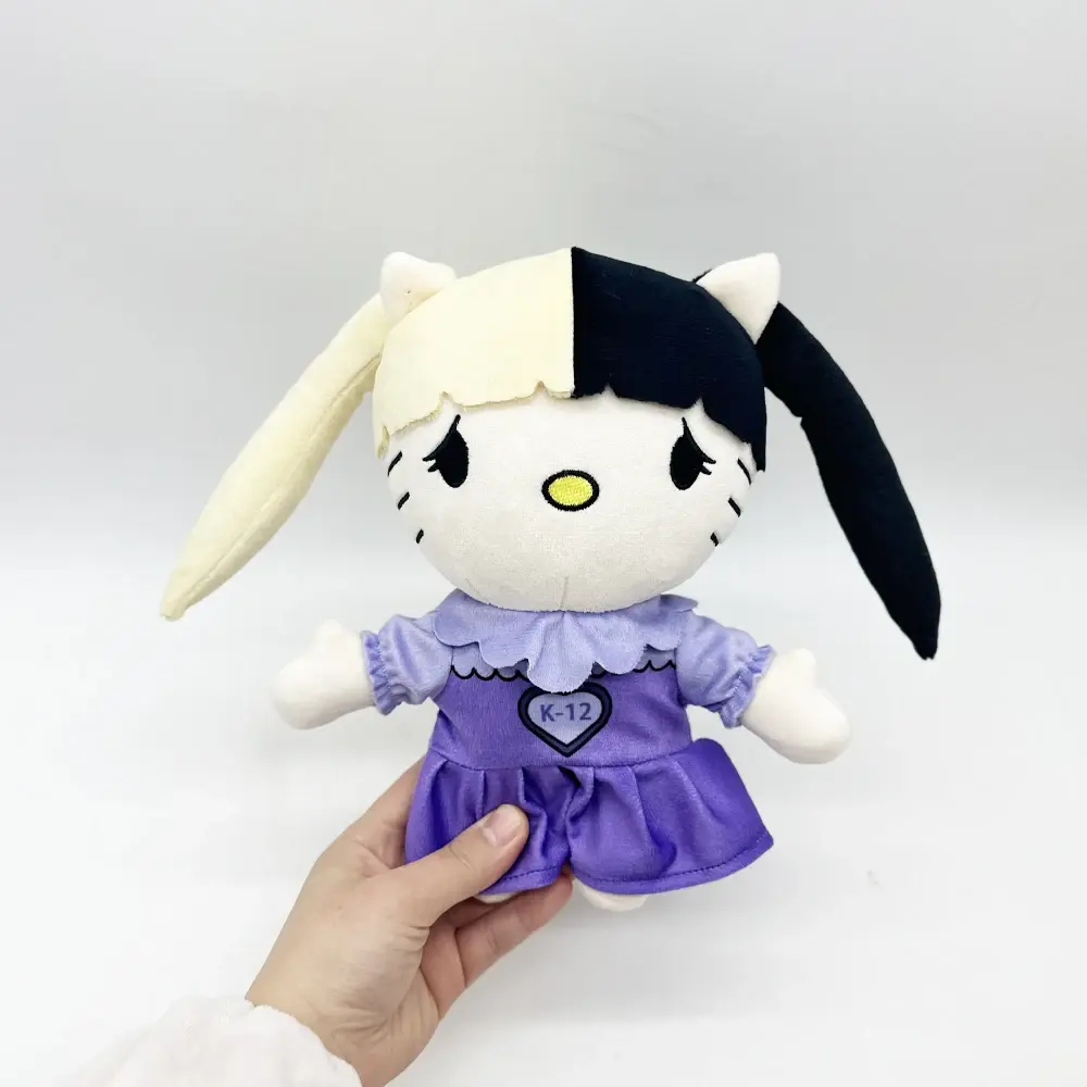 23cm Hello Kitty Melanie Martinez Purple Dress Plush Doll Figure Stuffed Toys Cute Boys Girls Birthday Gifts