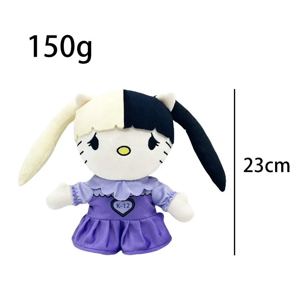 23cm Hello Kitty Melanie Martinez Purple Dress Plush Doll Figure Stuffed Toys Cute Boys Girls Birthday Gifts