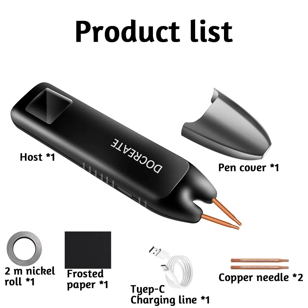 Battery Spot Welder 99 Gear Adjustable Portable Mini Battery Welder Automatic Manual Modes 1.3in Color Screen for 18650 Battery