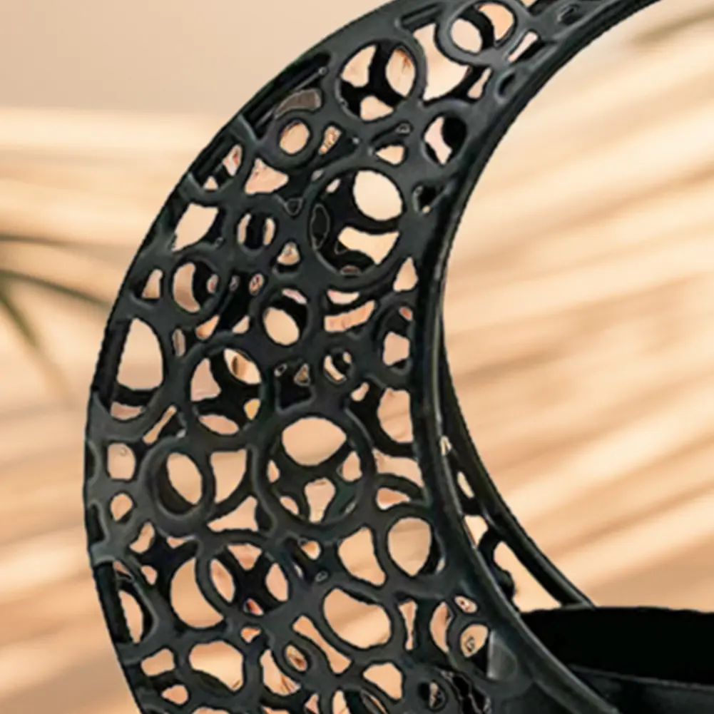 Eid Mubarak Candle Holder Metal Moon Candle Holder Home Islamic Muslim Party Decor Ramadan Decoration Eid Mubarak Table Decor
