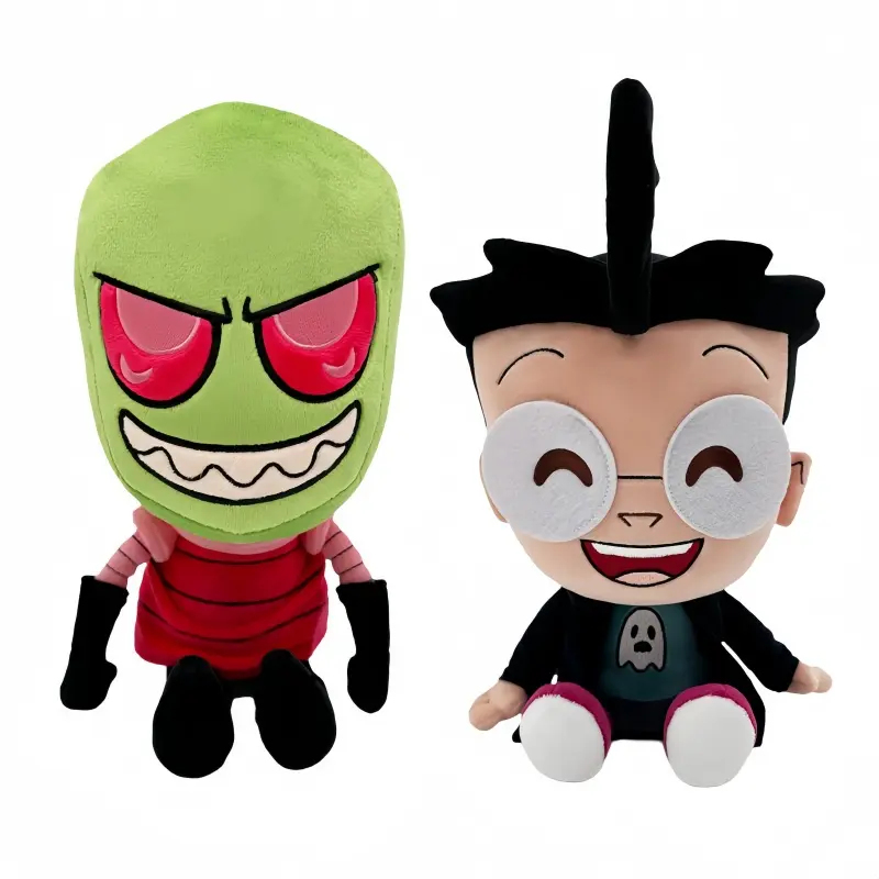 New Zim Dib Zippermouth Invader Plush Anime Figure Toys Soft Plushie Peripherials Stuffed Dolls Toy Collectibles Custom Gifts