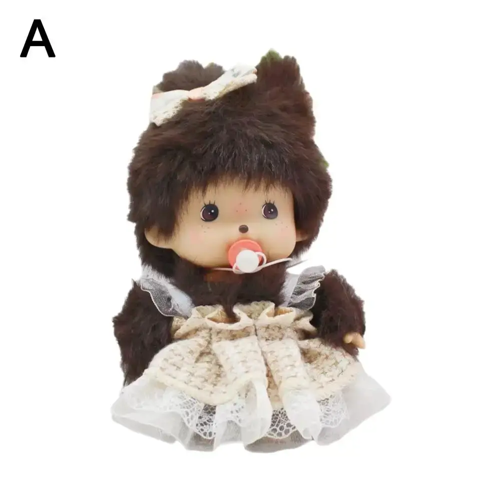 Kawaii Kindergarten Mochi Doll 15cm PP Cotton Monkey Plush Doll Hand Puppet Bag Pendant Plush Toy Charm Gift