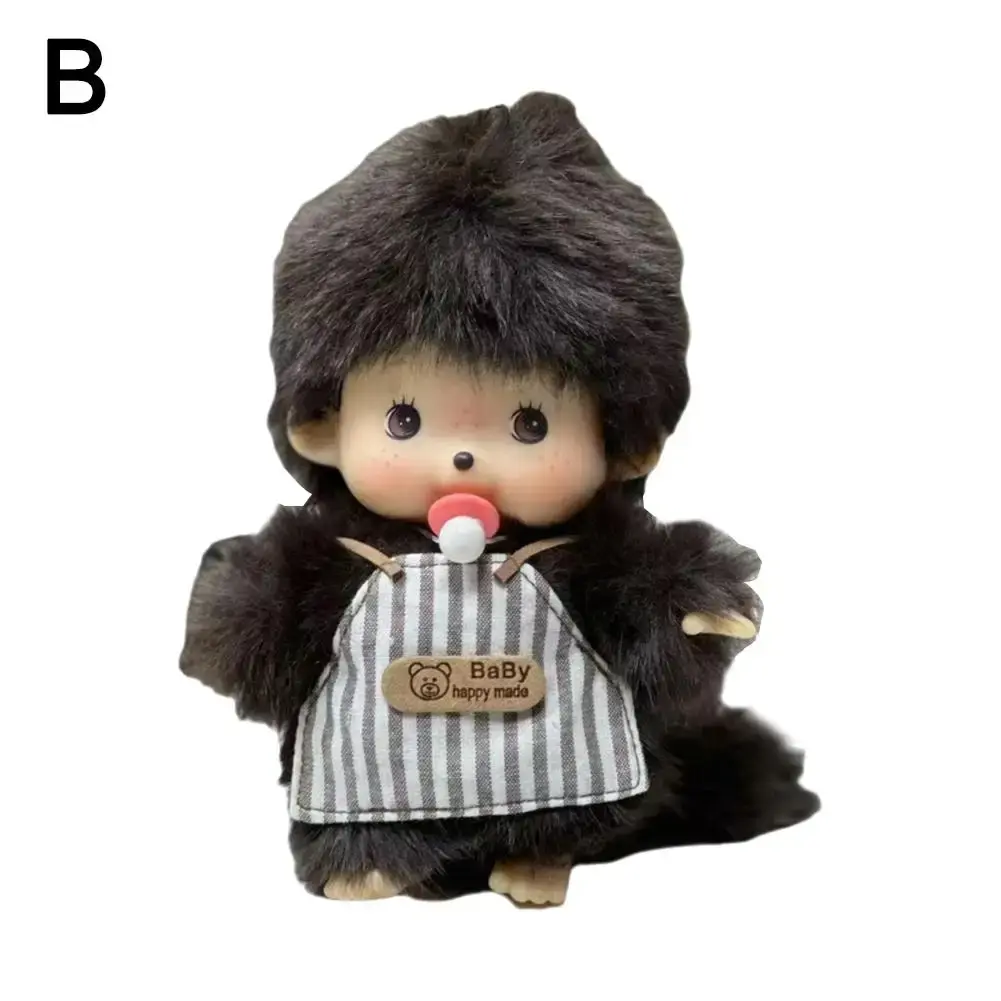 Kawaii Kindergarten Mochi Doll 15cm PP Cotton Monkey Plush Doll Hand Puppet Bag Pendant Plush Toy Charm Gift