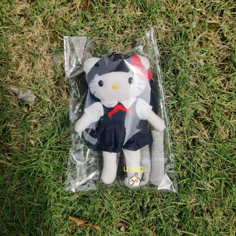 Hello Kitty Handmade Long Hair Bangs Long Legs Cute Pure Student Uniform Series Plush Doll Pendant Decoration Keychain Toy Gift