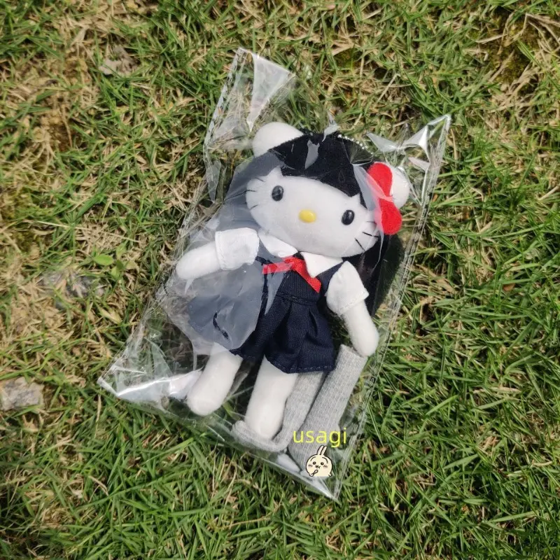 Hello Kitty Handmade Long Hair Bangs Long Legs Cute Pure Student Uniform Series Plush Doll Pendant Decoration Keychain Toy Gift